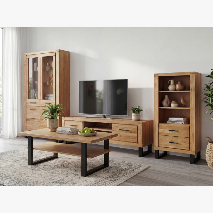 Konferenčný stolík 115 x 65 cm dub s poličkou, Martina