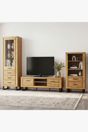 Obývacia stena Martina dub masív + dyha