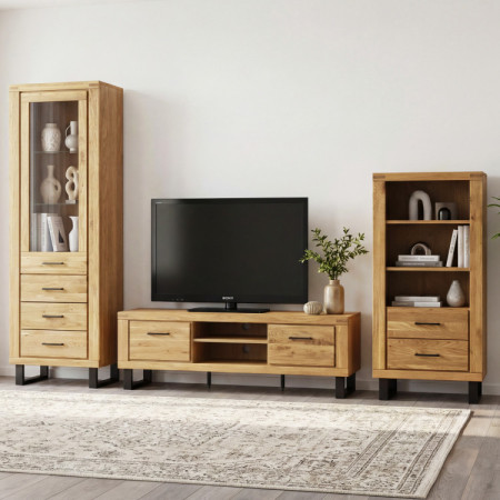 Obývacia stena Martina dub masív + dyha