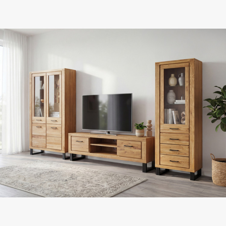 Obývacia stena Martina dub masív + dyha