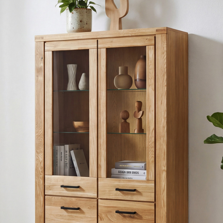 Obývacia stena Martina dub masív + dyha