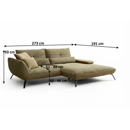 Modulárna sedacia súprava DOVER - pravý roh