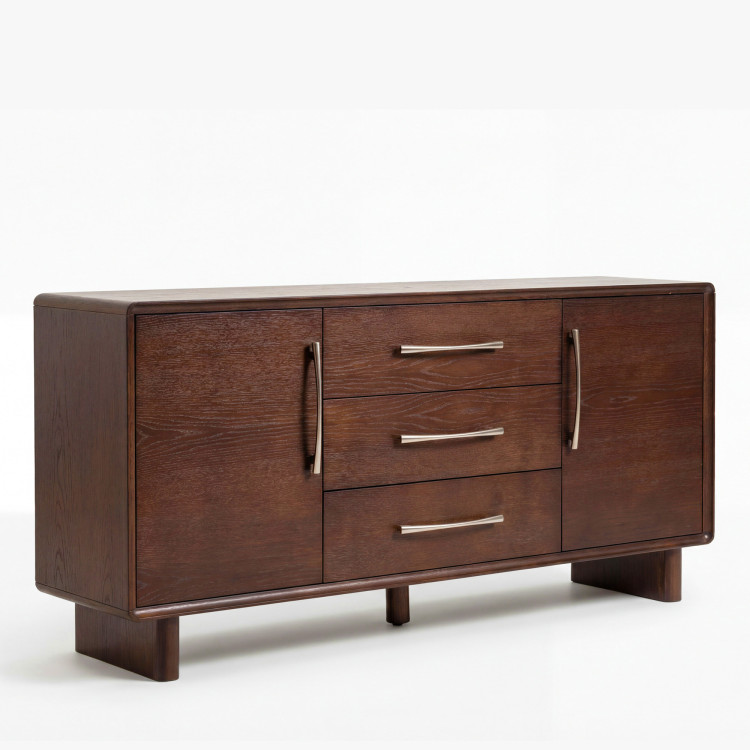 Komoda Koper s dvierkami a zásuvkami v farbe orech – 160 cm