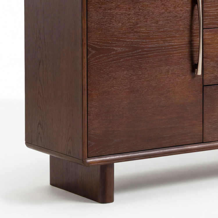 Komoda Koper s dvierkami a zásuvkami v farbe orech – 160 cm