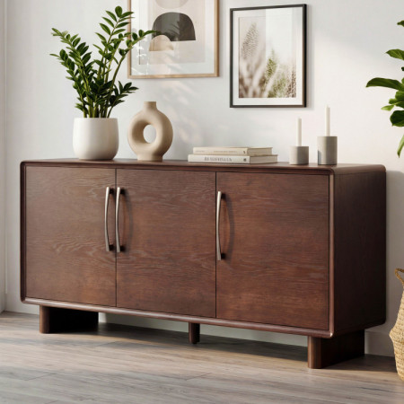 Komoda Koper s dvierkami v farbe orech – 160 cm