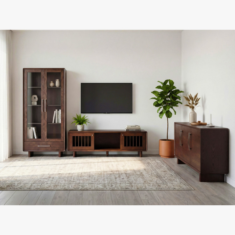 Komoda Koper s dvierkami v farbe orech – 160 cm