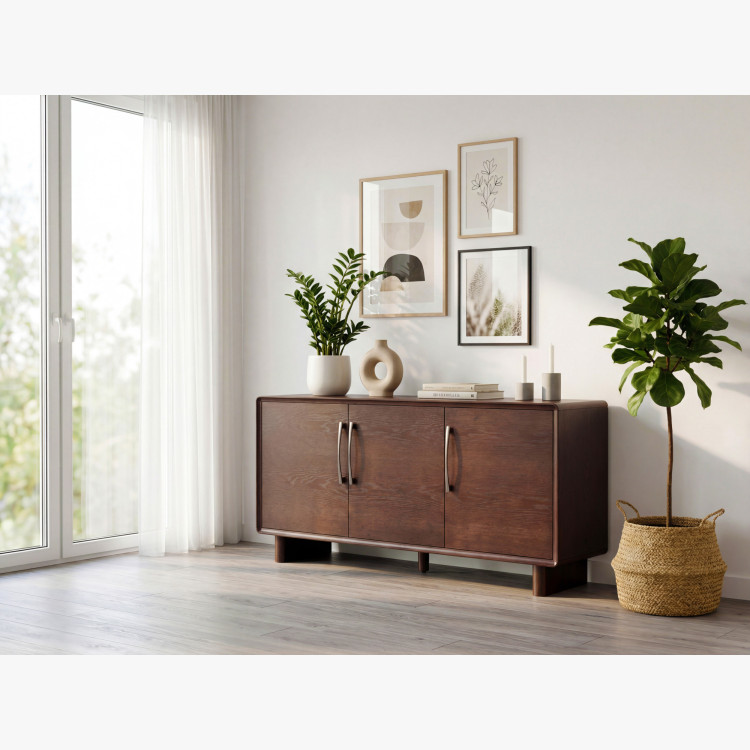 Komoda Koper s dvierkami v farbe orech – 160 cm