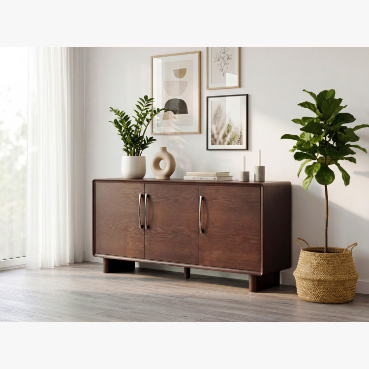 Komoda Koper s dvierkami v farbe orech – 160 cm