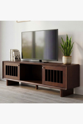 Designový TV stolík v farbe orech – 180 cm