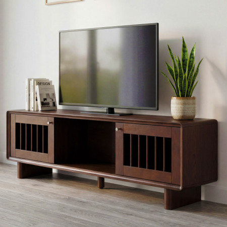 Designová TV skrinka v farbe orech – 180 cm