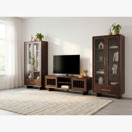 Designová TV skrinka v farbe orech – 180 cm