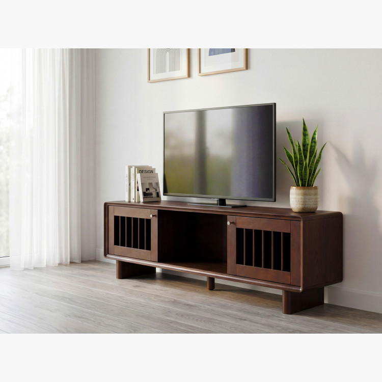 Designová TV skrinka v farbe orech – 180 cm