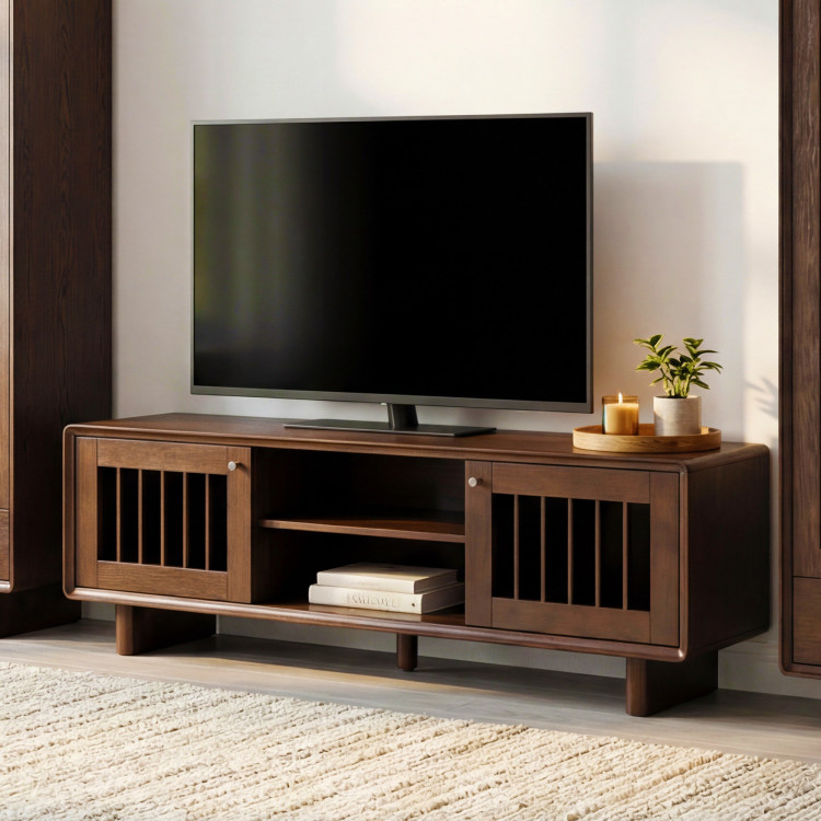 Designová TV skrinka v farbe orech – 180 cm