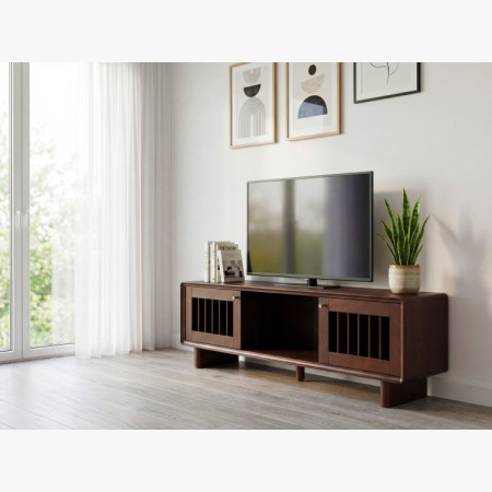 Designová TV skrinka v farbe orech – 180 cm