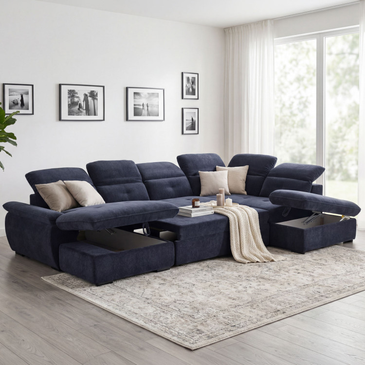 Veľká sedacia súprava do tvaru U ZOOM - AKCIA