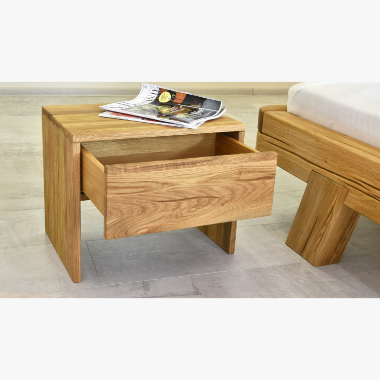 Dubová luxusná posteľ Mia 160 x 200 cm z masívnych trámov