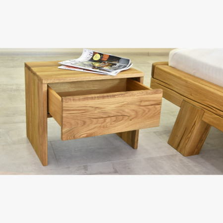 Dubová luxusná posteľ Mia 160 x 200 cm z masívnych trámov