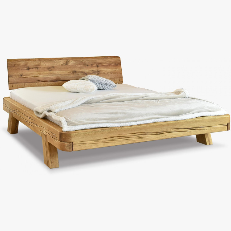 Dubová luxusná posteľ Mia 160 x 200 cm z masívnych trámov
