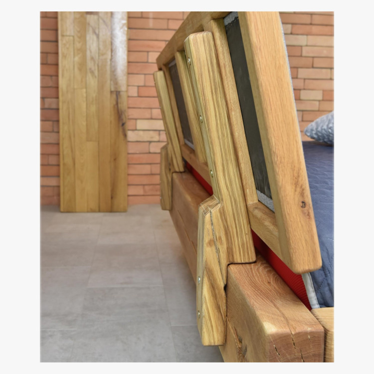 Luxusná posteľ z trámov dub Manželská Spider 160 x 200