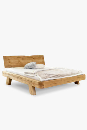 Posteľ z trámov MIA smrek 160x200 cm s zaoblenými rohmi 2