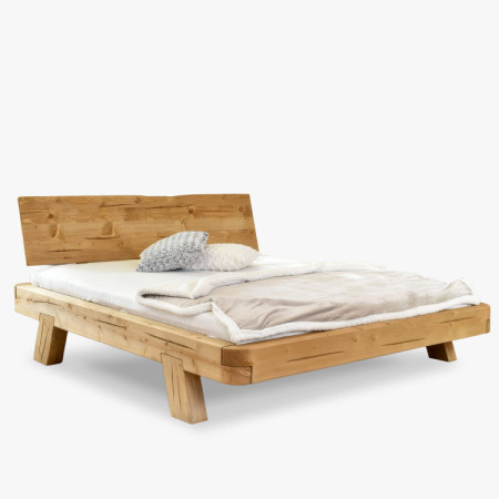 Posteľ z trámov MIA smrek 160x200 cm s zaoblenými rohmi