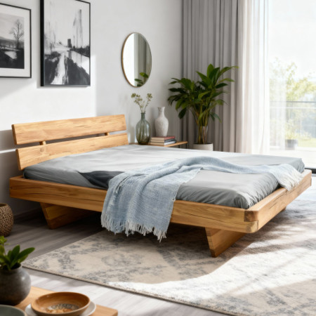 Poctivá posteľ z masívu dub 180 cm - kvalitný nábytok