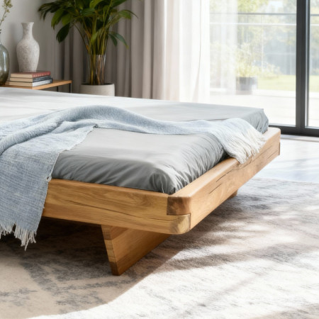 Poctivá posteľ z masívu dub 180 cm - kvalitný nábytok