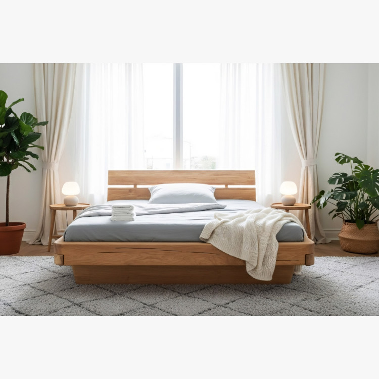 Poctivá posteľ z masívu dub 180 cm - kvalitný nábytok