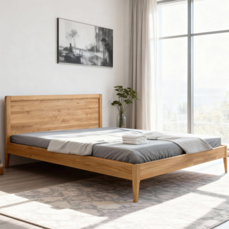 Manželská posteľ na nohách z dubu 180 x 200 cm, praha