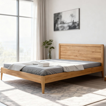 Manželská posteľ na nohách z dubu 180 x 200 cm, praha