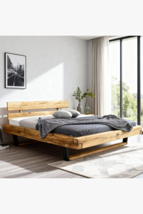 Moderná posteľ z masívu dub na nohách, Laura 180 x 200 cm