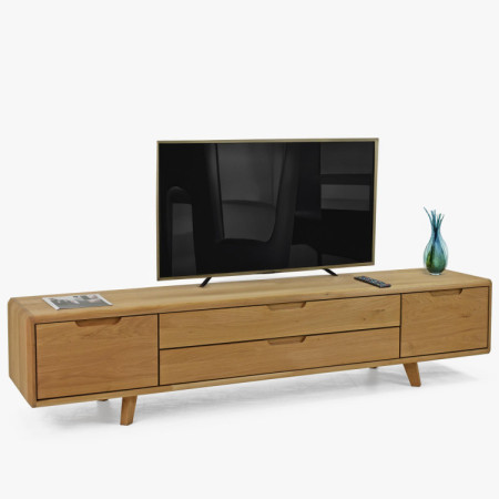 Televízna komoda, masív dub natural na nožičkách
