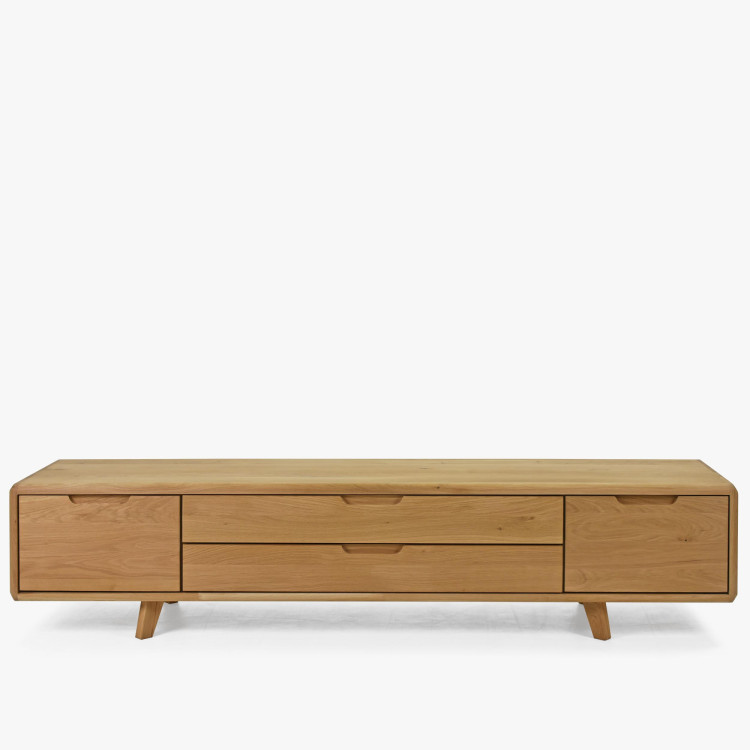 Televízna komoda, masív dub natural na nožičkách