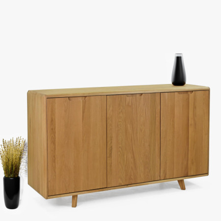 Dubová komoda s dvierkami, farba dub natural