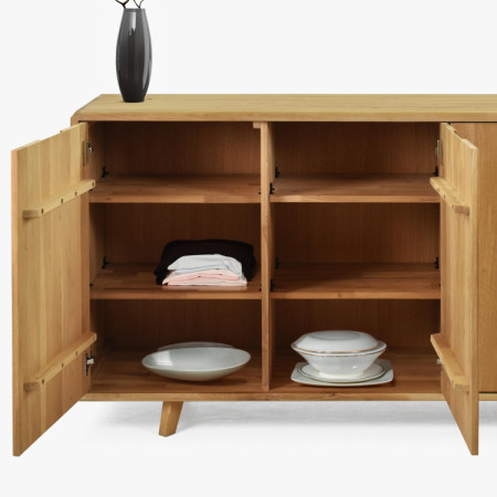 Dubová komoda s dvierkami, farba dub natural