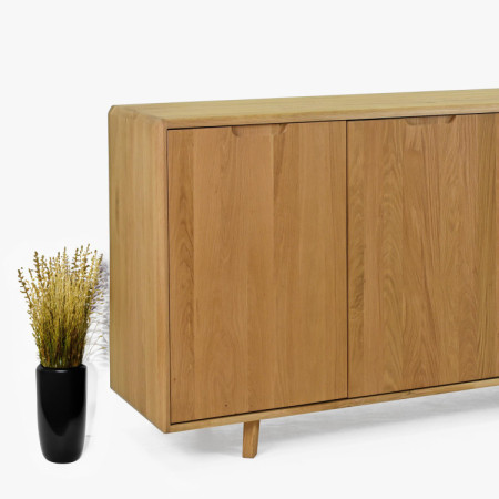 Dubová komoda s dvierkami, farba dub natural