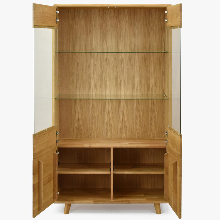 Dvojdverová dubová vitrína so sklom, Bratislava