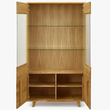 Dvojdverová dubová vitrína so sklom, Bratislava