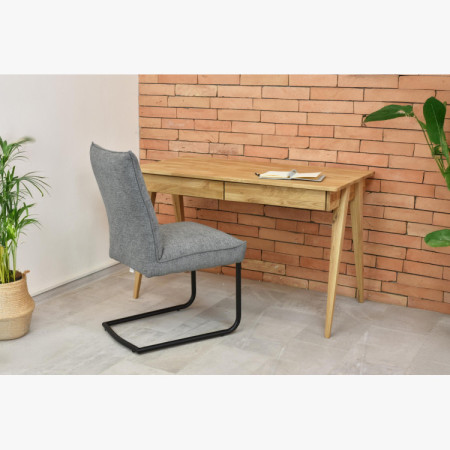 Dubový pc stôl s dvoma zásuvkami