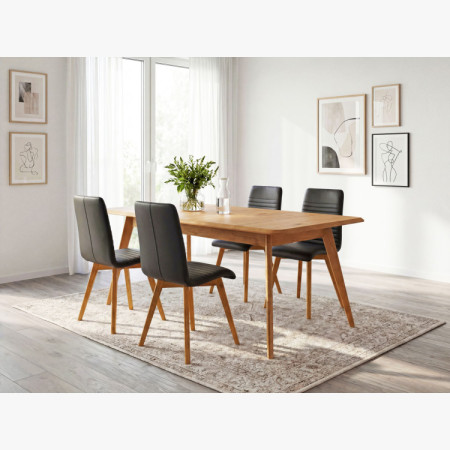 Drevený dubový rozkladací stôl 160 - 200 cm