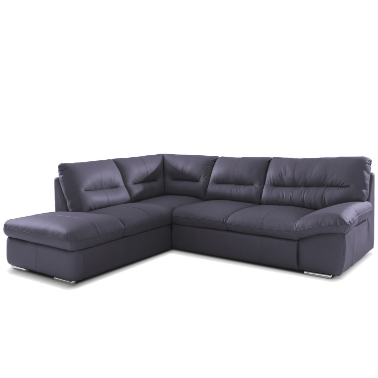 Rohová sedacia súprava - pravá koža NAVY, William roh vľavo