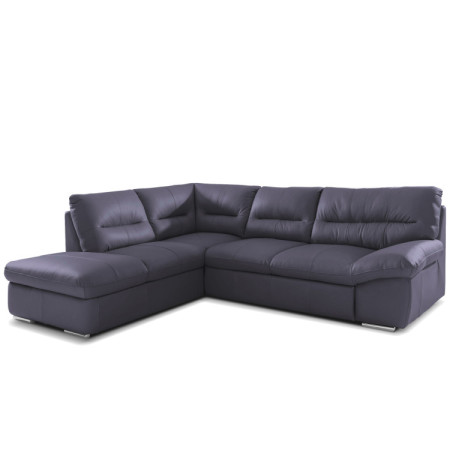 Rohová sedacia súprava - pravá koža NAVY, William roh vľavo