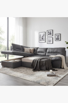 Rohová sedacia súprava - pravá koža STONE, William roh vľavo 2