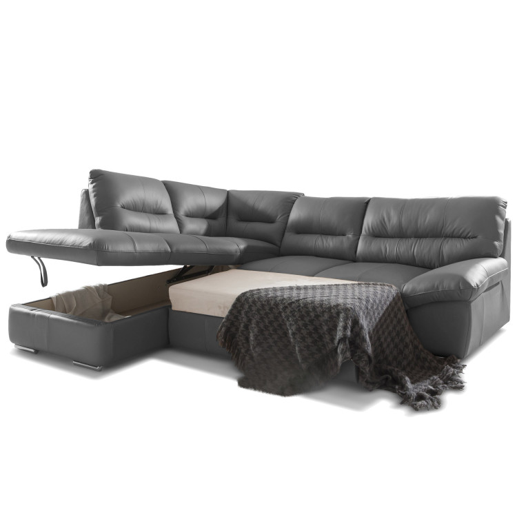 Rohová sedacia súprava - pravá koža STONE, William roh vľavo