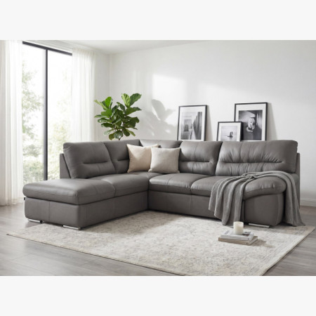 Rohová sedacia súprava - pravá koža STONE, William roh vľavo
