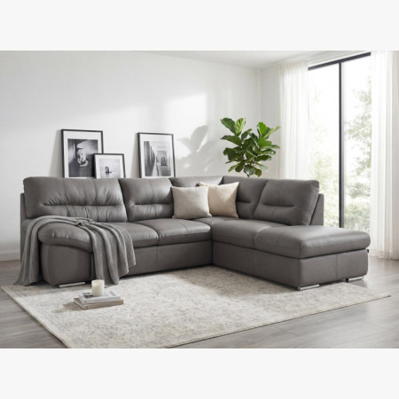 Rohová sedacia súprava - pravá koža Stone, William roh v pravo