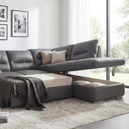 Rohová sedacia súprava - pravá koža Stone, William roh v pravo