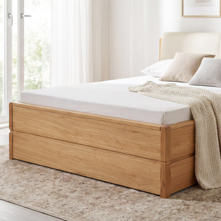 Posteľ 180 cm s úložným priestorom manželská , Helsinki Olej