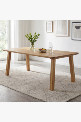 Jedálenský stôl z masívu - zaoblené hrany, Tina 160 x 90 cm