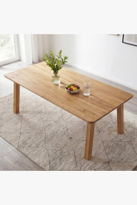 Jedálenský stôl z masívu - zaoblené hrany, Tina 160 x 90 cm 2